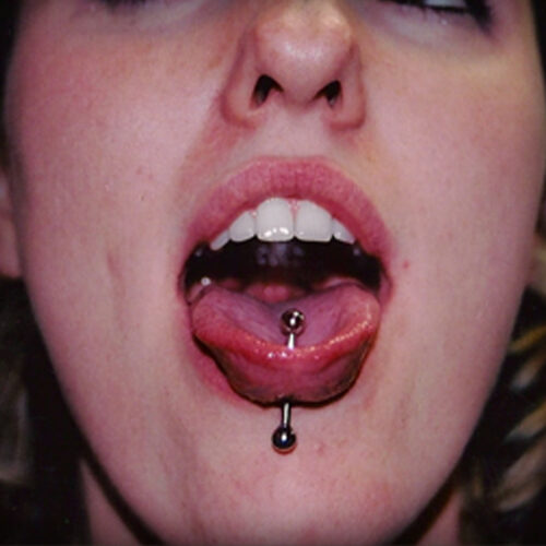 Tongue piercing by Brandon Bohlman in Mankato, MN